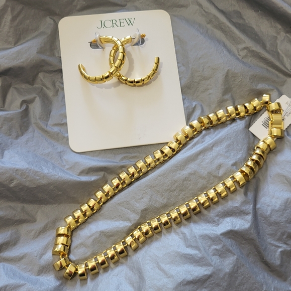 Jcrew Gold Ridged Necklace - Picture 2 of 7